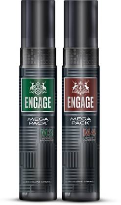 Engage M3 + M4 Perfume Spray Mega Pack Combo for Men 160ml x2 Perfume  -  320 ml