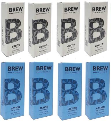 BREW 4 EXCITEN & 4 ACTIPON PERFUME, 15ML EACH, PACK OF 8 . Perfume  -  120 ml