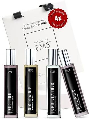 Em5 Combo Pack of 4 - Premium Masculine Collection for HIM 15 ml Each. Eau de Parfum  -  60 ml