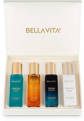 BELLAVITA Luxury Unisex Perfume Gift Set - 4x20 ML Eau de Parfum  -  80 ml