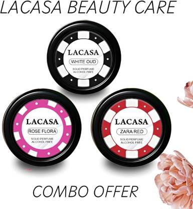 LACASA BEAUTY CARE lacasa long lasting Solid Perfume Deodorant Cream - For pack of 3 Eau de Cologne  -  75 ml