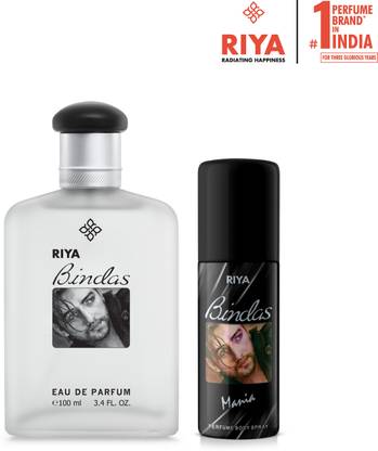RIYA Bindas Perfume 100 ML & Bindas Mania Deodorant 40 ML Eau de Parfum  -  140 ml