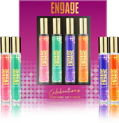 Engage Gift Set Celebrations Perfume Spray, Long Lasting Wedding Hamper by ITC (25mlx4) Perfume  -  100 ml