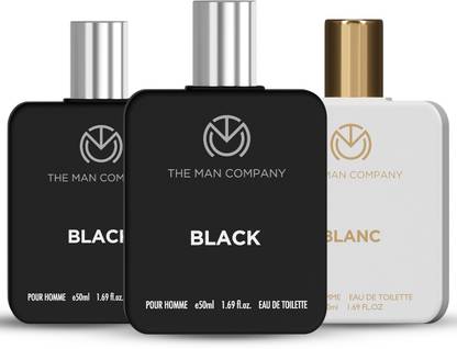 THE MAN COMPANY Iconic Perfumes, Black and Blanc EDT 3 x 50ml | Long-Lasting Fragrance Eau de Toilette  -  150 ml