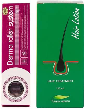 Green Wealth Hair Lotion With Derma Roller Personal Care Appliance Combo