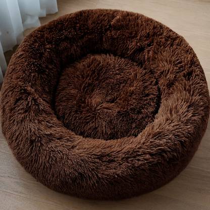 Zexsazone The round donut pet bed is perfect for indoor cats and puppies winter, Summer M Pet Bed