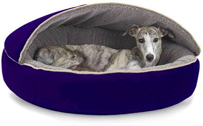 Fluffy Fluffys Luxurious Hooded Cover Fleece Fabric Fiber Filled Dogs M Pet Bed