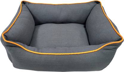 PET WORLD Cotton Chambray Lounger Anti- Skid Pet Bed, Durable, Washable Soft Reversible L Pet Bed