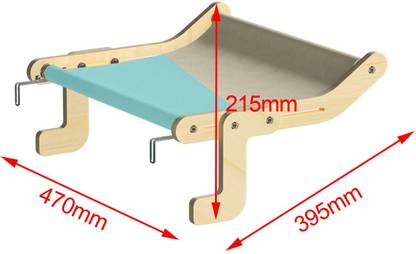 Lyla Cat Window Perch Hanging Bed Washable Space Saving Basking for Window B M Pet Bed