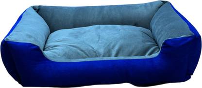 Guru Soft & Comfortable Plush Dog & Cats Bed, Rest & Sleep, Blue, M, LWH, 74x64x23 cm M Pet Bed