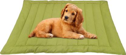 I WISH ?Dog/Quilt/Line/Green-1-M M Pet Bed