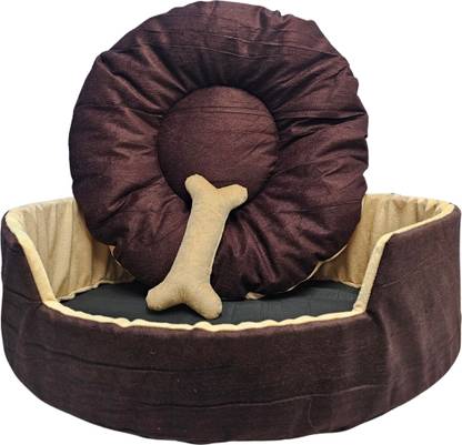 Guru Dog & Cat Round Shape Bed with Removable Cushion, Comfortable, S, LWH, 51x51x15 S Pet Bed