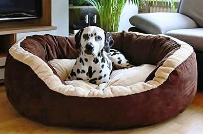 Petslover Luxurious & Durable Polyester Filled Soft Dual Color Dog/Cat Bed S Pet Bed