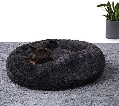 Zexsazone The round donut pet bed is perfect for indoor cats and puppies S Pet Bed S Pet Bed