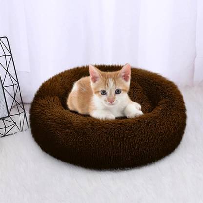 Zexsazone The round donut pet bed is perfect for indoor Dog's, puppies Cats S Pet Bed