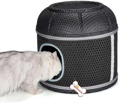 NITZU PETS 2 Way Pet House Foldable Cat House,Cat Cube Cave,Cat Bed for Indoor Cat Sleeping L Pet Bed