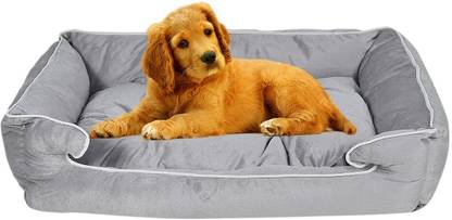 Slatters Be Royal Store Velvet Luxury Washable DOG Sofa Bed For All Season Sleeping For Cat Puppy M Pet Bed