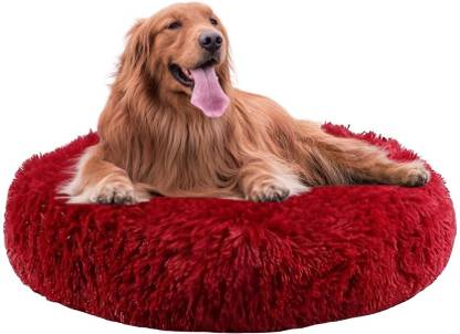 CozyPaws Dog Bed Sherpa Fleece Soft Round Pet Bed Waterproof Anti-Slip Bottom M Pet Bed