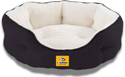 CozyPaws Dog Bed Sherpa Fleece Soft Round Pet Bed Waterproof Anti-Slip Bottom L Pet Bed
