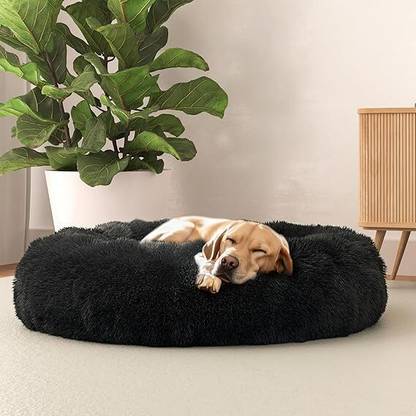 Zexsazone The round donut pet bed is perfect for indoor cats and puppies M Pet Bed