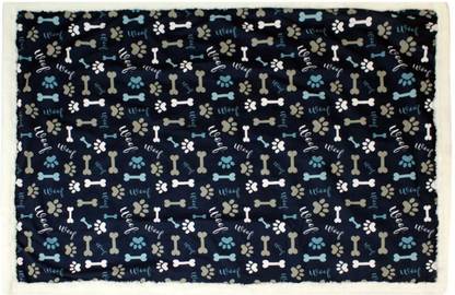 PAWPOURRI Printed Dog Blanket – Navy Bone Design | Lightweight Polyester | Pet Throw Dog, Cat Blanket