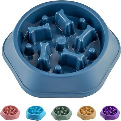 THE DDS STORE Healthy Eating Interactive Non Slip Dog Pet Bowl Slow Eating for Dog Plastic Pet Bowl