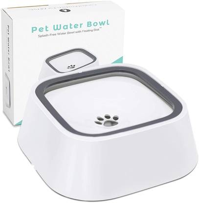MOSHTU 1.5 Liters Pet Bowl Dog Bowl Pet Water Bowl Splash Proof Anti Spill Slow Feeder Plastic Pet Bowl