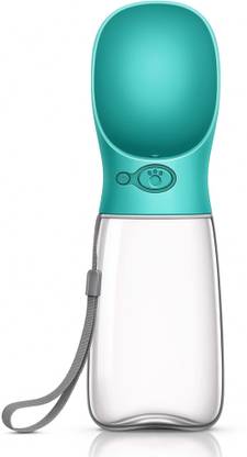 Richpet Dog Water Bottle - Pet Care Cup for Outdoor Walking Hiking & Travel 350ml Plastic Pet Bowl & Bottle