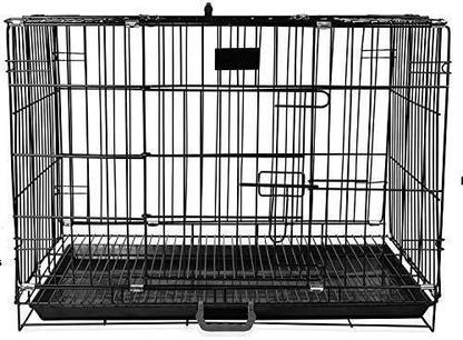 PET Tails Coated Iron Cage with Removable Tray for Dog 18 Inches Dog, Cat, Bird, Mouse, Turtle, Rabbit, Guinea Pig Cage