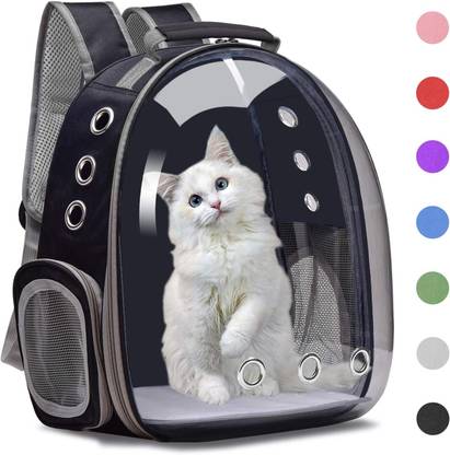 PSK PET MART Capsule Pet Carrier Dog for Hiking, Airline Black Backpack Pet Carrier