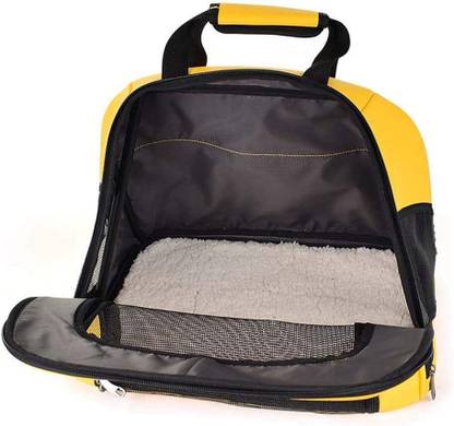 SRI Pet Dog Cat Carrier, Airline Approved Soft-Sided Foldable Yellow Car Pet Carrier