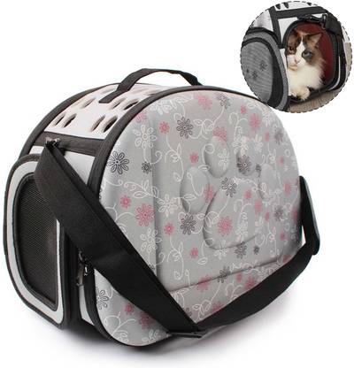 KRAPTICK Portable Foldable Pet Carry Bag, Travel Bag for Dogs for Dog & Cat (GREY) Backpack Pet Carrier