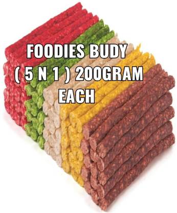 Foodies Budy Multi 5 in 1 Mint, Mutton, Chicken, Beef Dog Chew