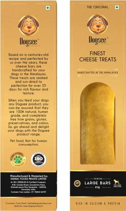 Dogsee Chew Single Large Bar|100% Natural Himalayan Vegetarian Yak Chew|Chew Sticks-85g Cheese Dog Chew