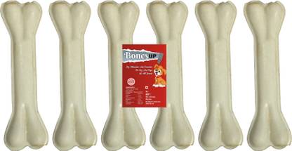 Bones UP Bones 5 inch 6 Pc Rawhide Chews for Dogs of All Size Puppy Food Chicken Dog Chew