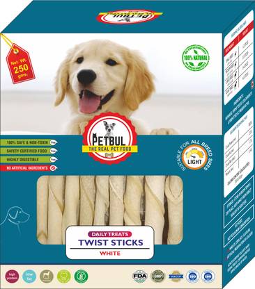 petbul Twist Sticks White Dog Chew