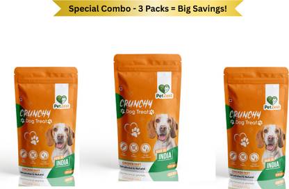 PetZest Dehydrated Chicken Feet Dog Treats,Value Combo | Natural | Single-Ingredient. Chicken Dog Chew