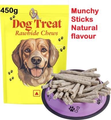 VJOY Dog/Puppy High Protien and Calcium Munchy Sticks Natural flavour (450g) Chicken, Mint Dog Chew