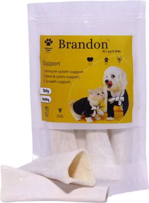 BRANDON 4 Pcs Natural Real Bone For Dogs Promotes Healthy Teeth & Gums Dog Dry Treats Dog Chew