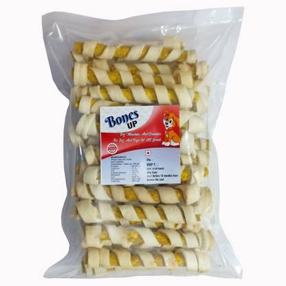 Bones UP Dog Chew Chicken Twirl Stick 450g, Twisted Spiral Sticks for Dog, Treats for Dog Chicken Dog Chew
