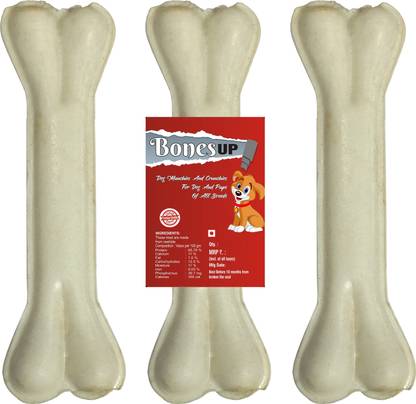 Bones UP Dog Chew Bone 8 inch - 3 Pc Pack, Bones for Dogs, Dog Snacks Mutton Dog Chew