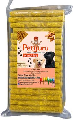 PETGURU Chicken Munchy Chew Sticks 900G Pack - All Breed Formula Chicken Dog Chew