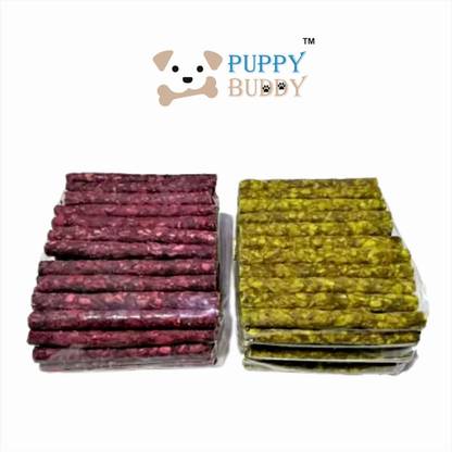 Foodies Budy Combo High Protien Dog Chew Munchy Sticks Chicken 500G RAM, Mutton 250 GRAM Mutton, Chicken Dog Chew