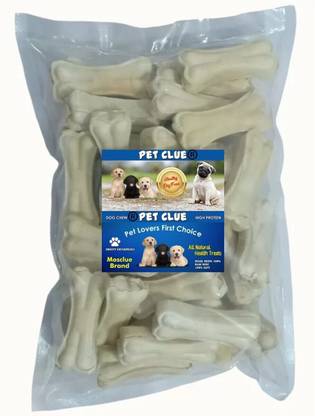 Pet Clue Dog Pet Food 3 Inch Pack of 28 Calcium Treat Bone & Twisted Chicken Dog Chew Chicken Dog Chew
