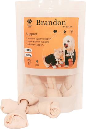 BRANDON 5 Inch 450gm Dog Knotted Bone For Chew Treats Promotes Healthy Teeth & Gums Dog Chew