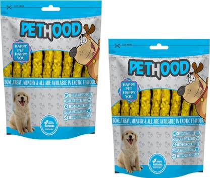 PET HOOD Dog Chew Chicken Stick 450 g + 450 g (Pack of 2), Stick for Dogs, Dog Snacks Chicken Dog Chew