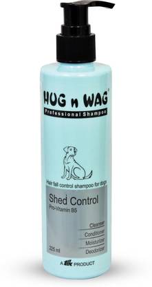 TTK Hug N Wag Shed Control Shampoo for Dogs, Hair Fall Control Shampoo 225 ml Pet Coat Cleanser