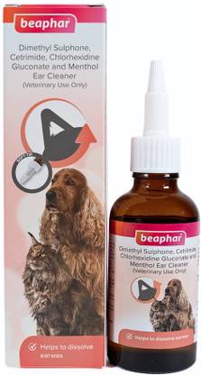 Beaphar Ear Cleaner for Dogs and Cats | Relieve Allergies | Helps to Dissolve Earwax 50 ml Pet Ear Cleanser