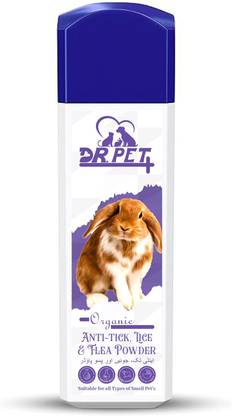 DR PET PLUS Anti-Tick, Lice & Flea Powder For Small Pet | Flea Repellent Powder For Rabbit 100 ml Pet Coat Cleanser