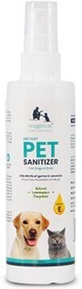 Wiggles Pet Sanitizer Spray Dogs Cats, 100ml - Vet Approved Kills Germs Instantly 100 ml Pet Coat Cleanser